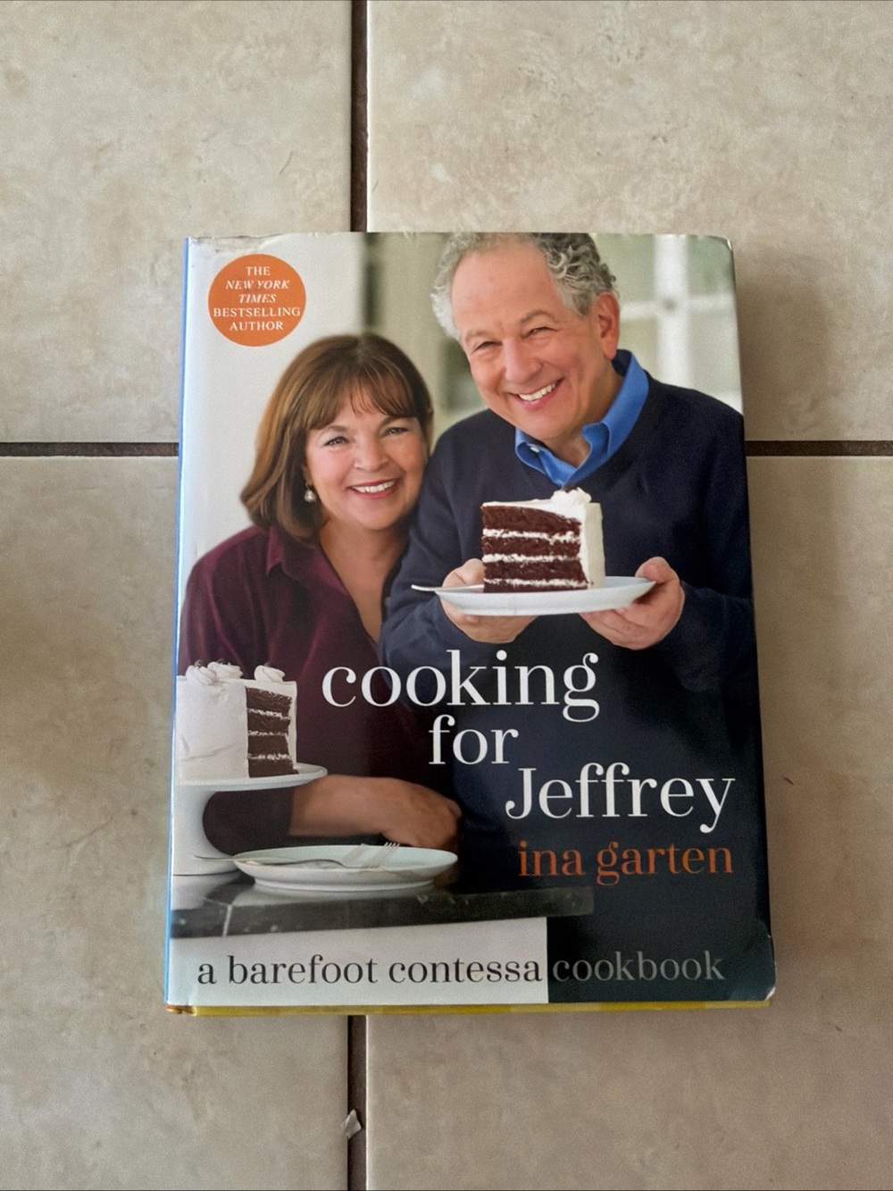 Cooking for Jeffrey by Ina Garten - Hardcover Cookbook - Navy & White